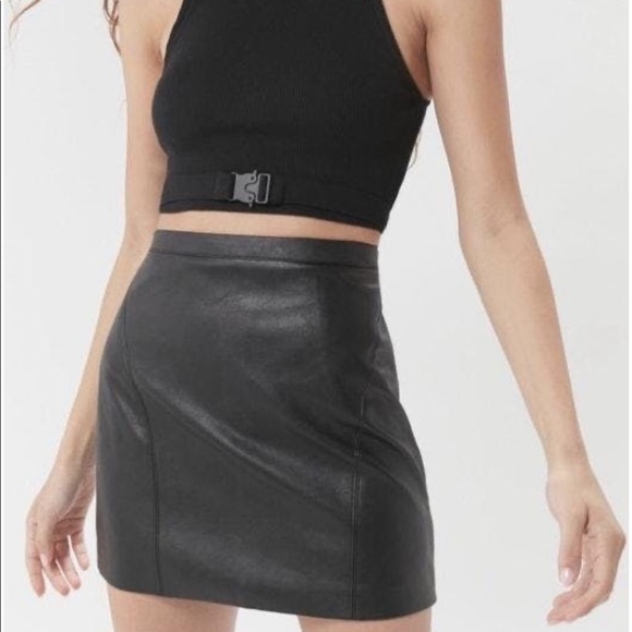 Black Urban Outfitters Leather Skirt - Picture 1 of 4